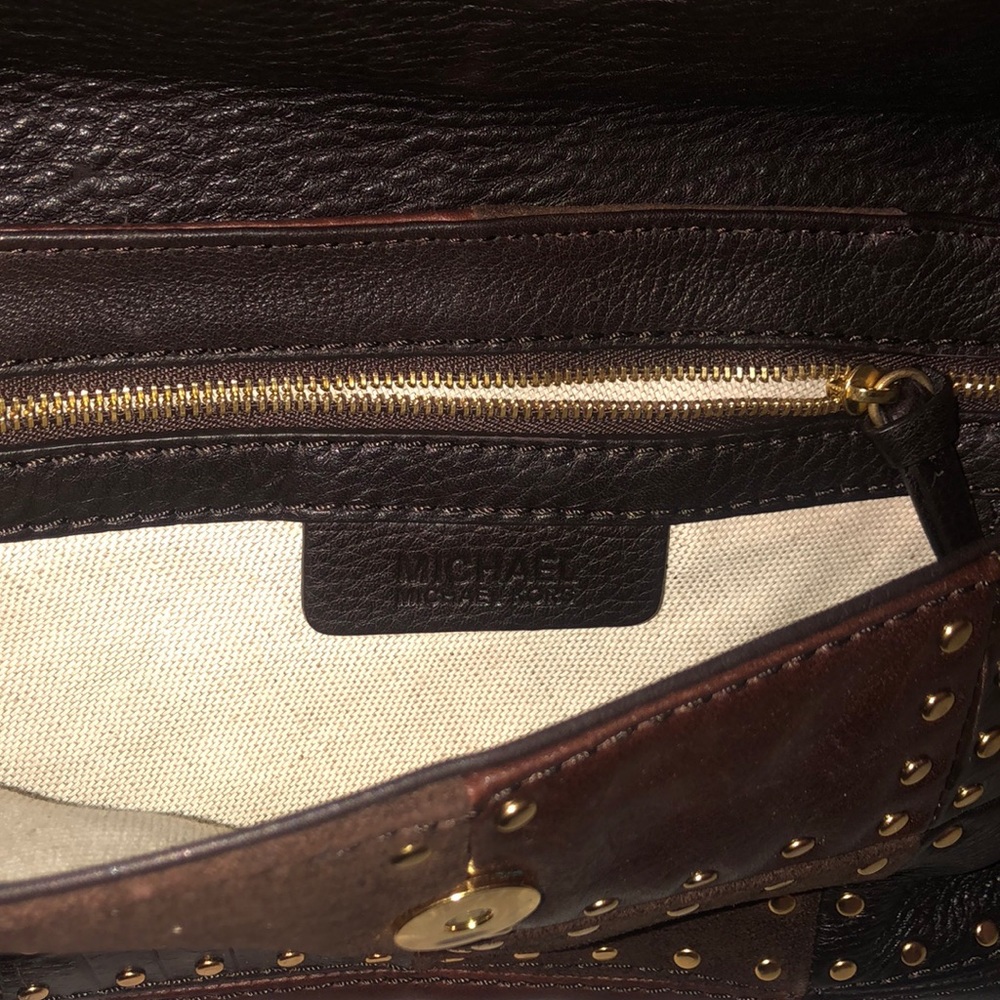 Michaelmichael Kors Suede Patchwork Studded Clutch - image 2